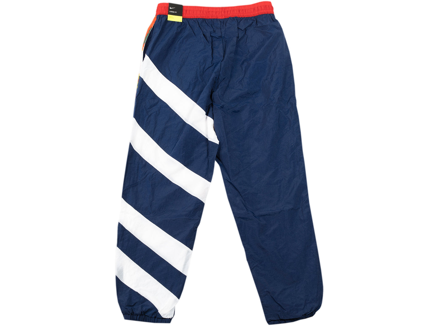Men's Nike Throwback Basketball Pants in Blue Void / White / University Red