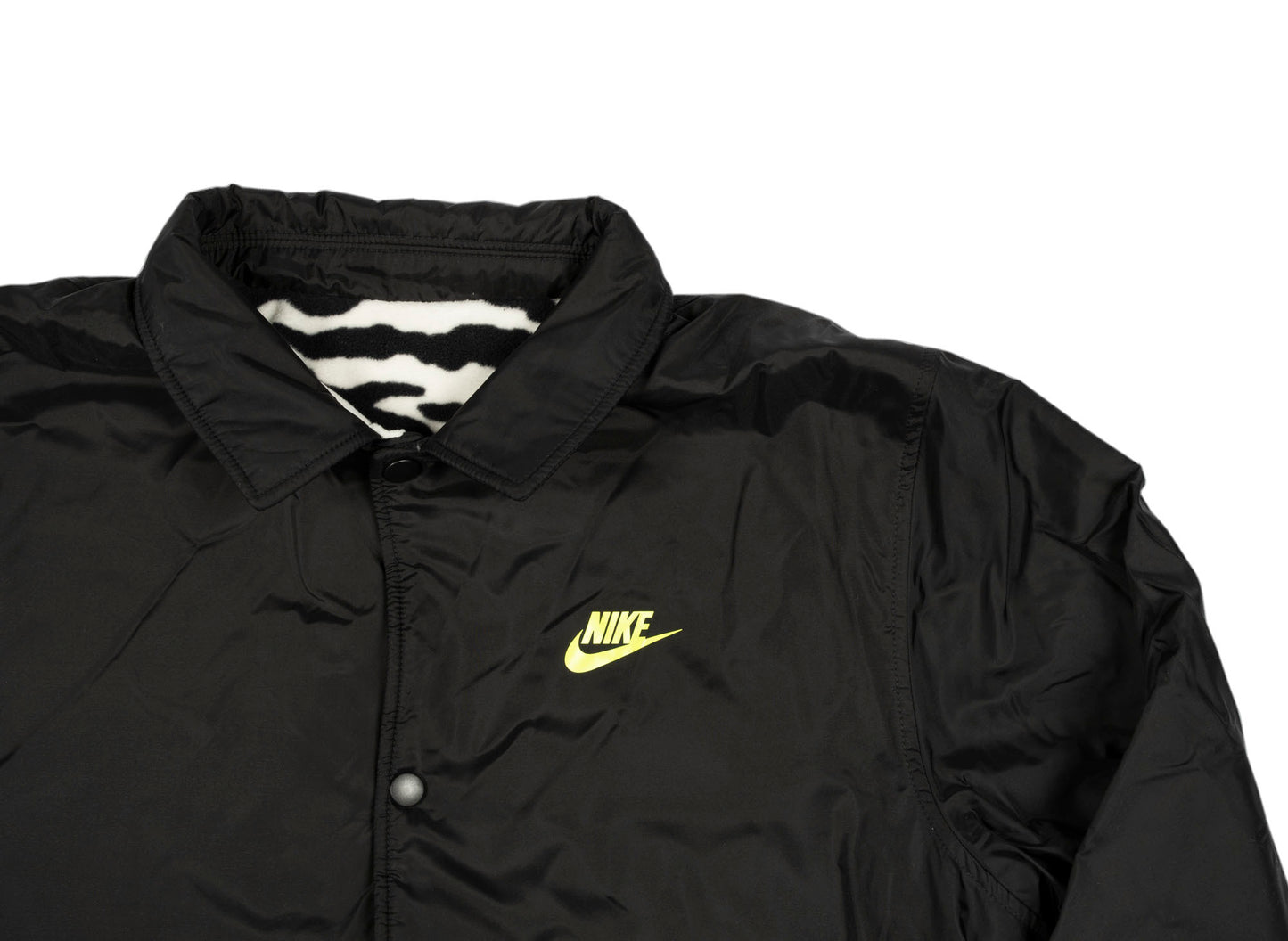 Men's Nike Zip Up Reversible Jacket in Black / Volt