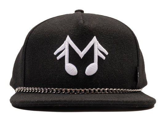Midnight Studios Treble Logo Baseball Cap in Black