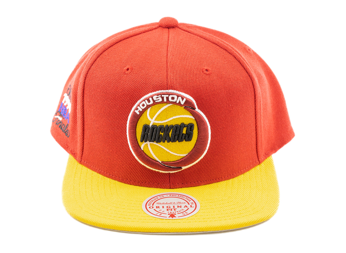 Mitchell & Ness NBA Finals Patch HWC Yellow Brim Houston Rockets Mütze