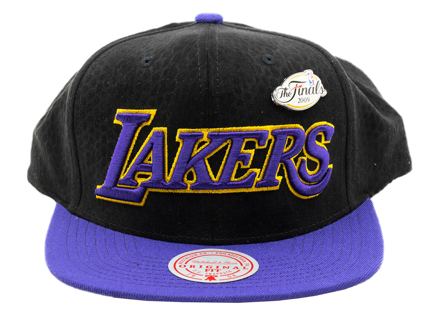 Gorra Mitchell & Ness Pinned Lakers Snakeskin con cierre trasero a presión