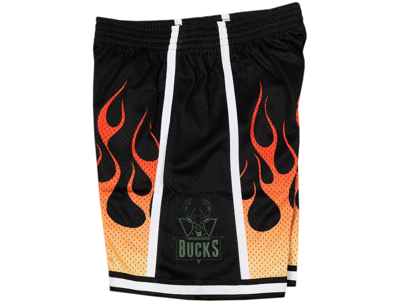 Mitchell & Ness Swingman Milwaukee Bucks 2000-01 Flame Shorts in Black / Red