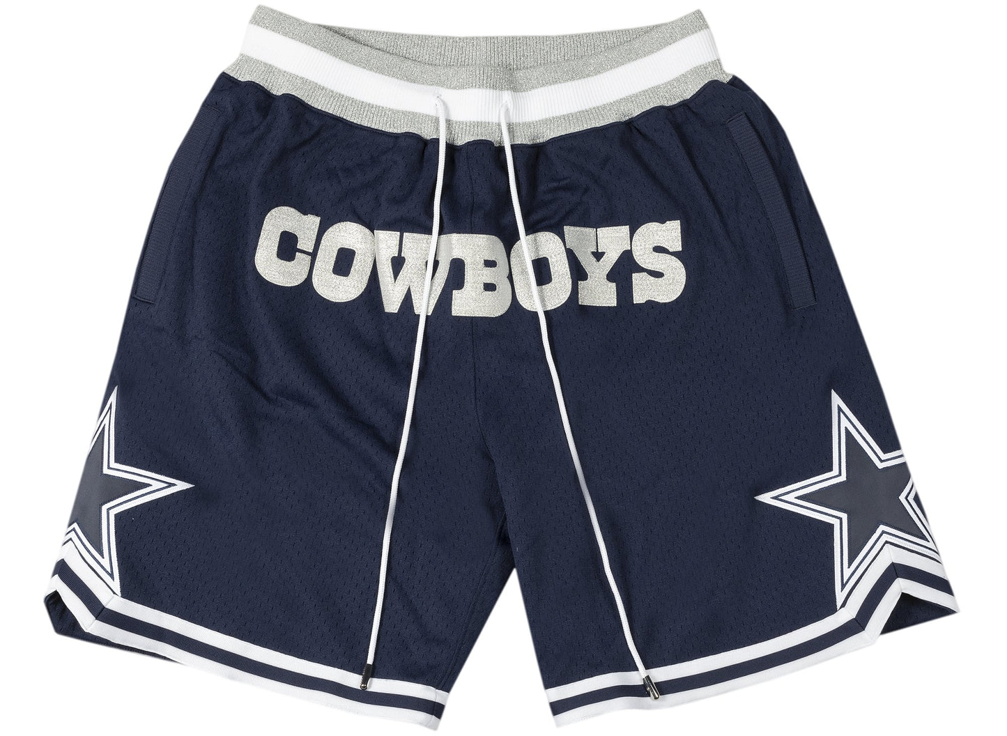 Mitchell & Ness x Just Don Championship Cowboys Shorts in Navy / Heather Grey / White
