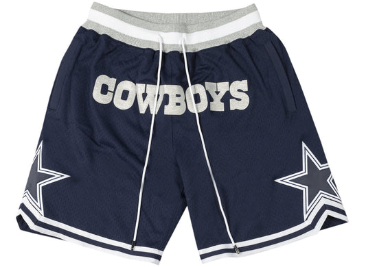 Mitchell & Ness x Just Don Championship Cowboys Shorts in Navy / Heather Grey / White