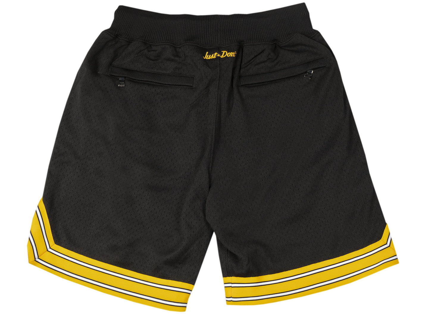 Mitchell & Ness x Just Don Championship Steelers Shorts in Black / Yellow