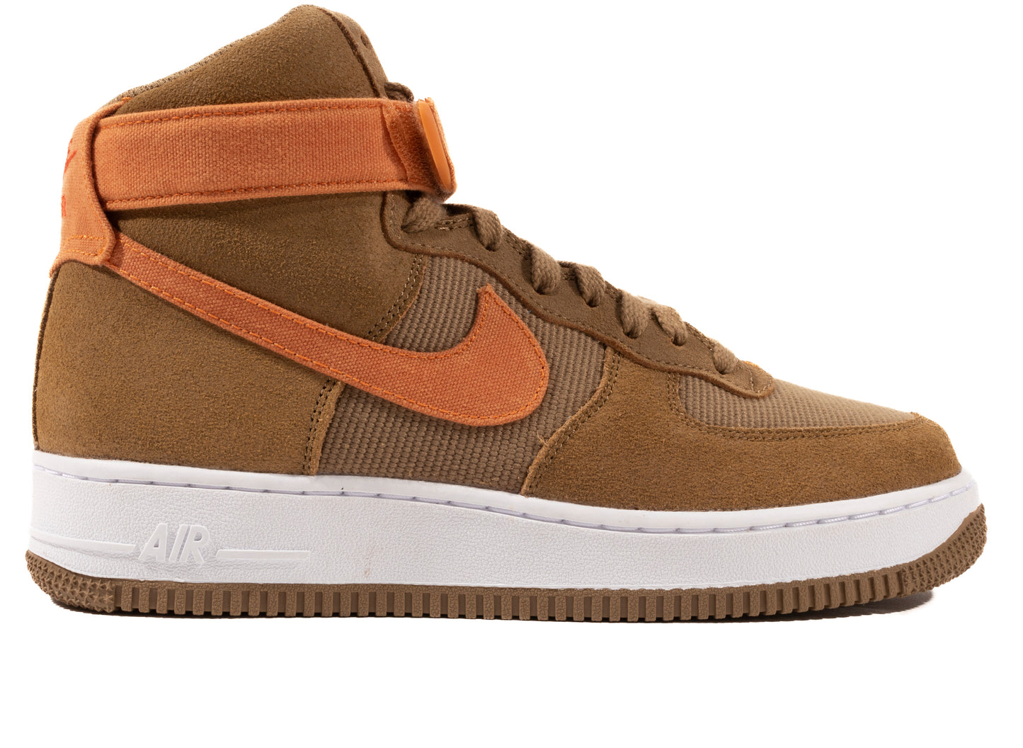 Nike Air Force 1 High '07 LX in Dark Driftwood / Hot Curry / White
