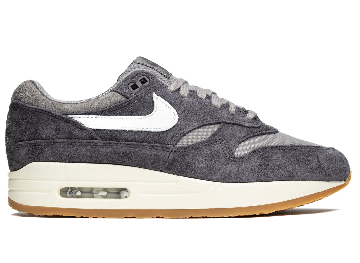Nike Air Max 1 Premium 'Crepe' in Soft Grey / Neutral Grey / Thunder