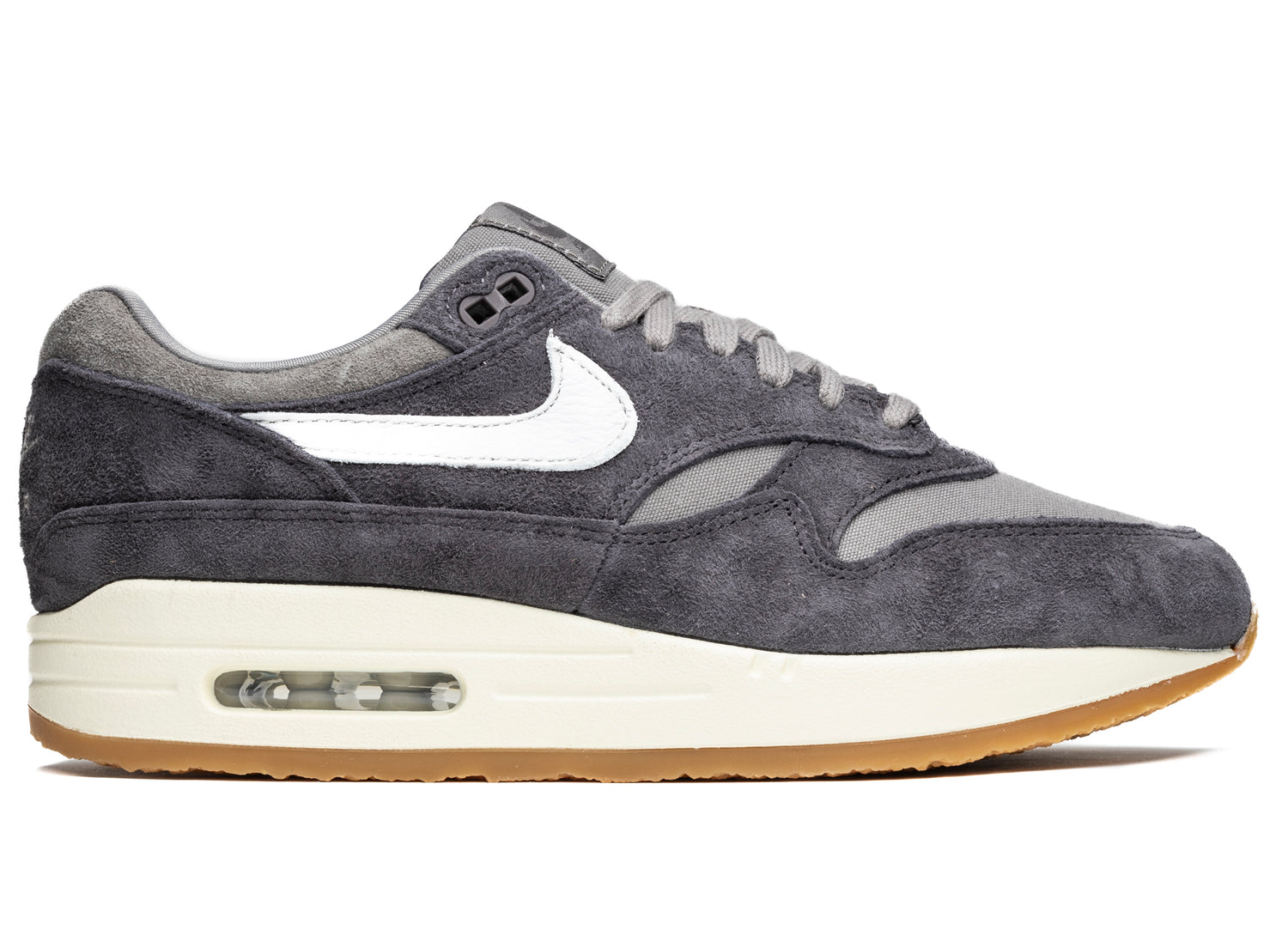 Nike Air Max 1 Premium 'Crepe' in Soft Grey / Neutral Grey / Thunder