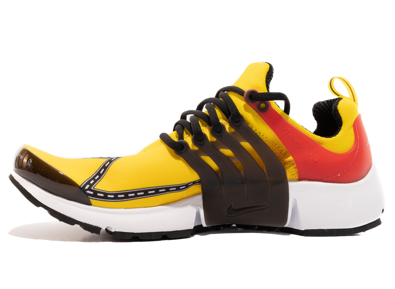 Nike Air Presto in Speed Yellow / Black / University Red / White - view 3