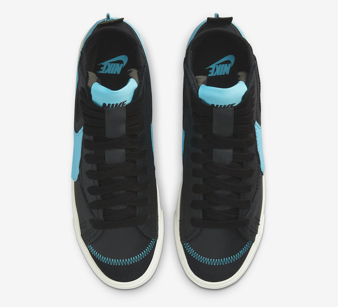 Nike Blazer Mid '77 Jumbo in Black / Baltic Blue - view 3