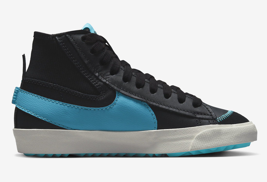 Nike Blazer Mid '77 Jumbo in Black / Baltic Blue - view 4