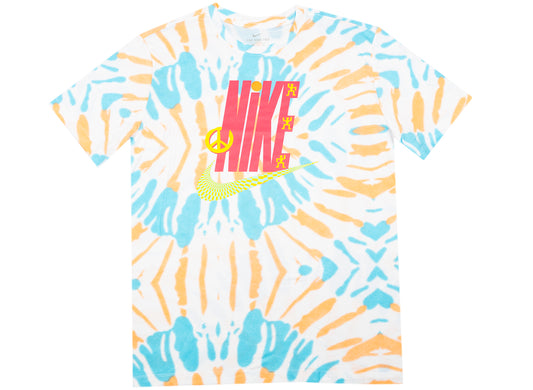 Nike Sportswear Festival Tie-Dye Tee in White / Peach Cream / Chlorine Blue