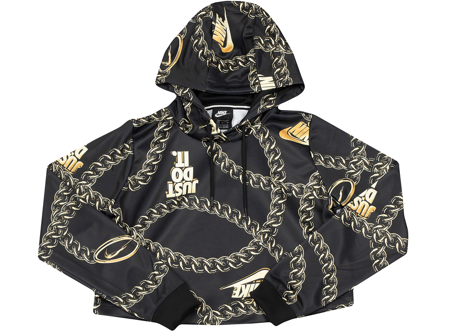 Nike Sportswear Icon Clash Women's Crop Top Hoodie in Black