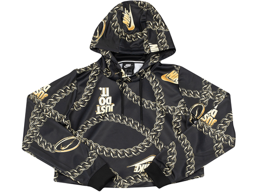 Nike Sportswear Icon Clash Women's Crop Top Hoodie in Black