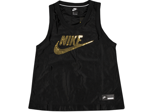 Nike Sportswear Icon Clash Women's Tank in Black / Metallic Gold