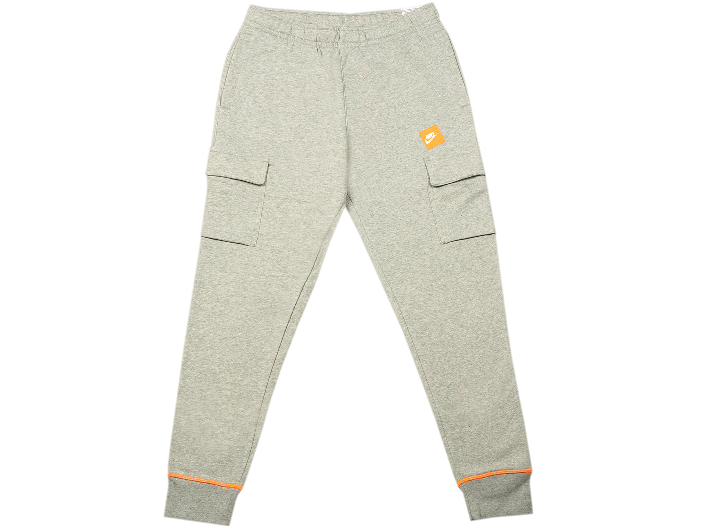 Nike Sportswear JDI BB Fleece Cargo Pants in Dark Heather Grey / Total Orange