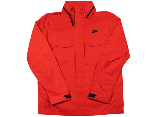 Nike Sportswear M65 Hooded Jacket in University Red / Black