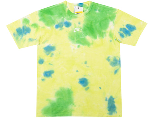 Nike Sportswear Premium Essentials Dyed Tee in White / Light Lemon Twist / White