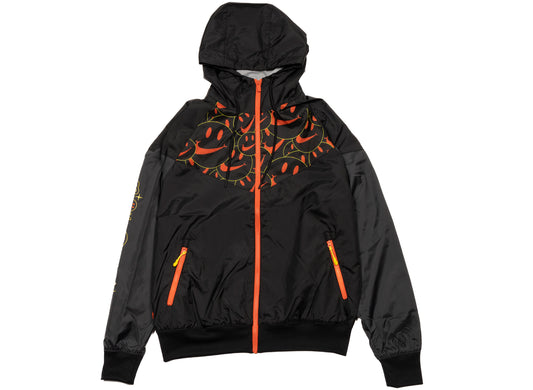 Nike Sportswear Sport Essentials Woven Hooded Jacket in Black / Anthracite / Yellow Strike