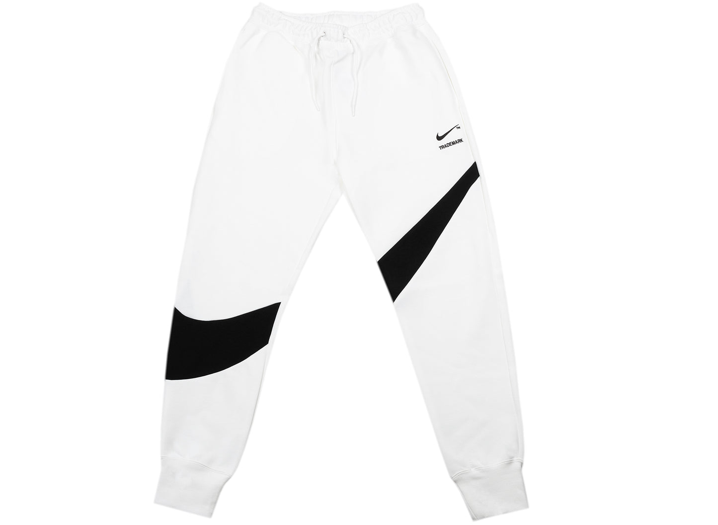 Nike Sportswear Swoosh Tech Fleece Pants in White / Black