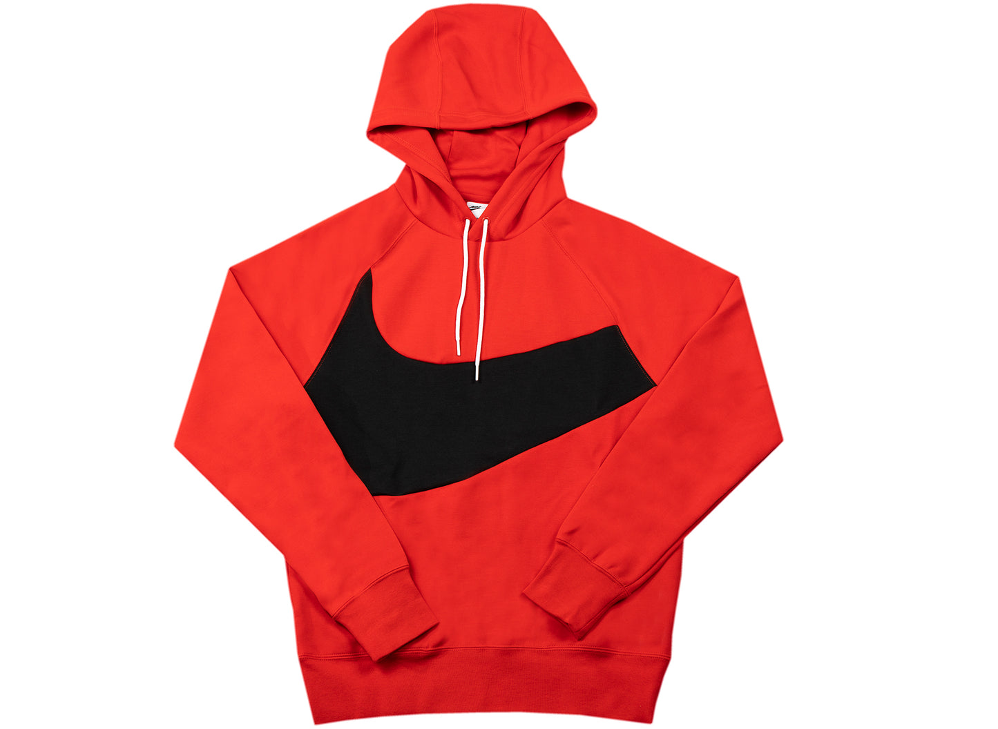 Nike Sportswear Swoosh Tech Fleece Pullover Hoodie in University Red / Black