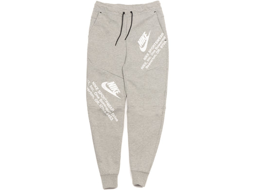 Nike Sportswear Tech Fleece Joggers in Dark Grey Heather / White