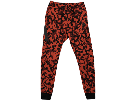 Nike Sportswear Tech Fleece Men's Printed Joggers in Pueblo Red / Black