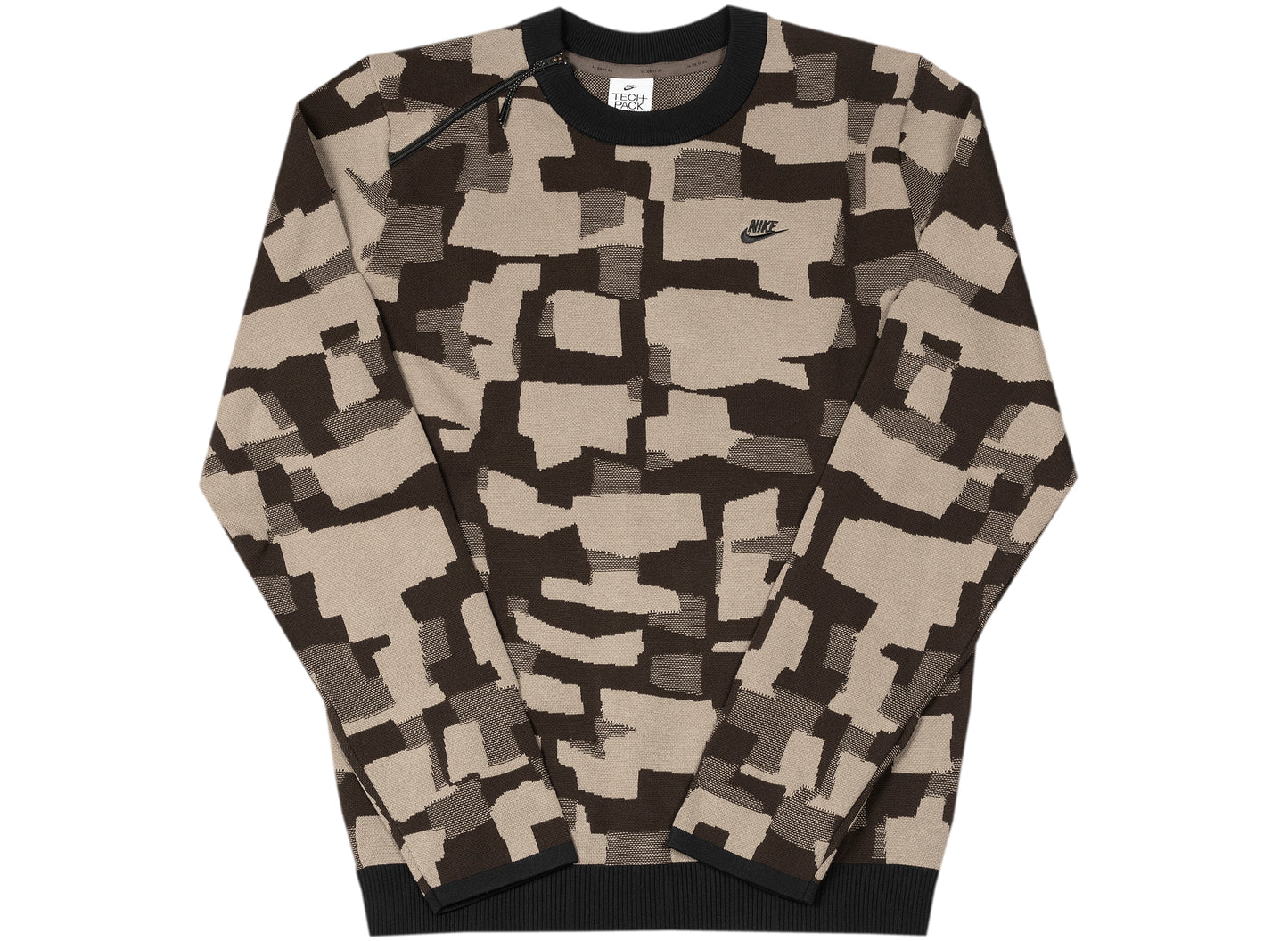 Nike Sportswear Tech Pack Engineered Sweater in Black / Moon Fossil