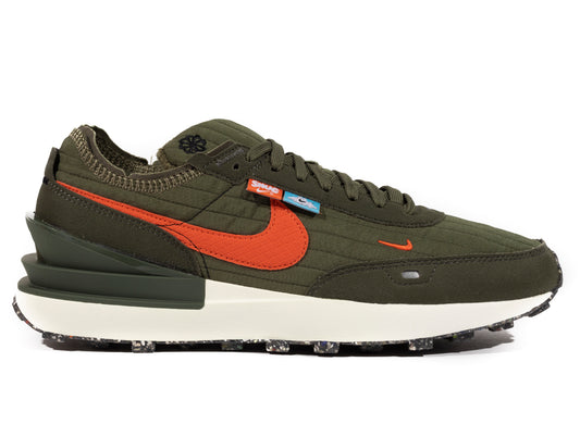 Nike Waffle One Premium in Medium Olive / Team Orange / Sequoia / Black