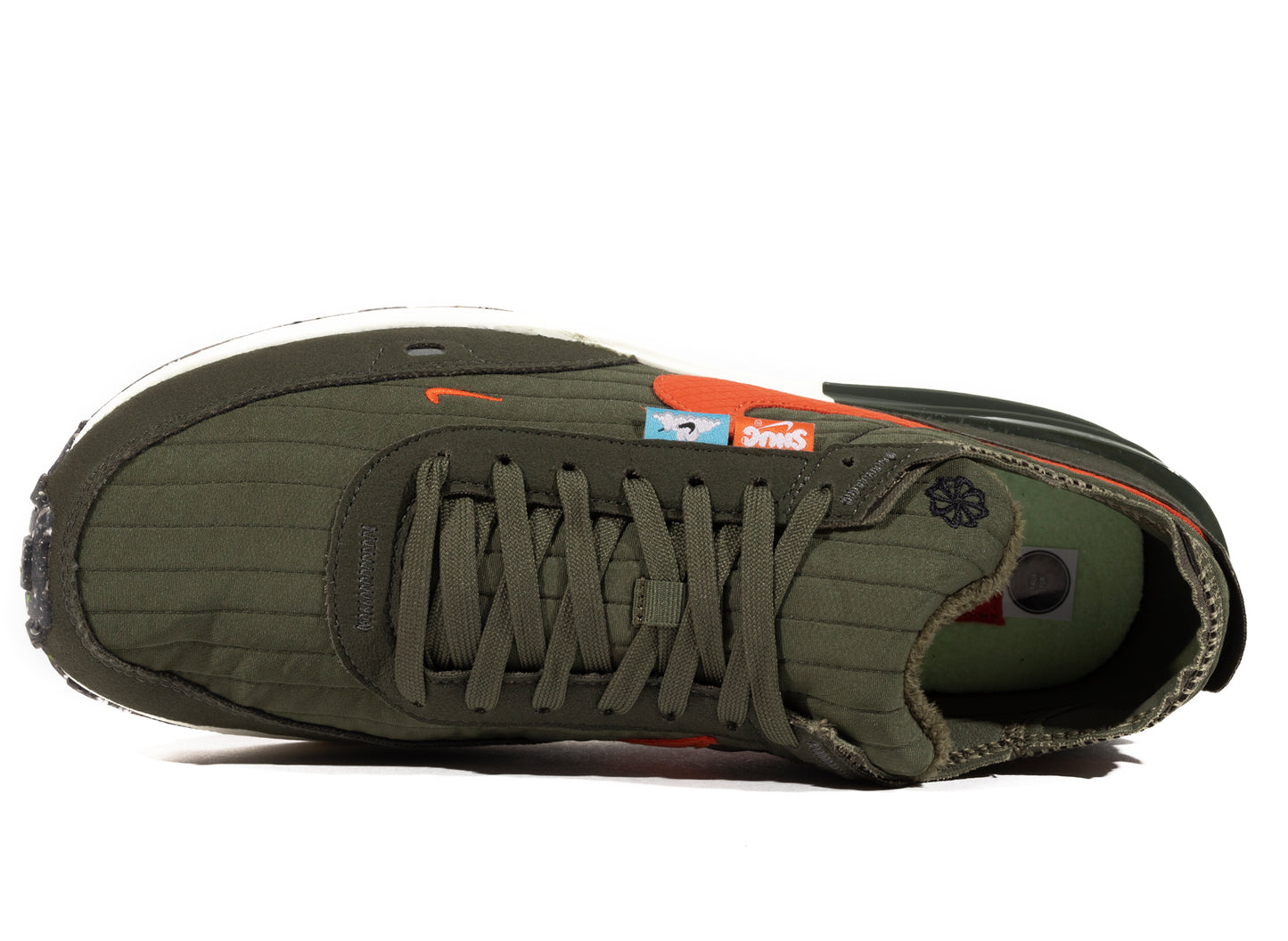 Nike Waffle One Premium in Medium Olive / Team Orange / Sequoia / Black
