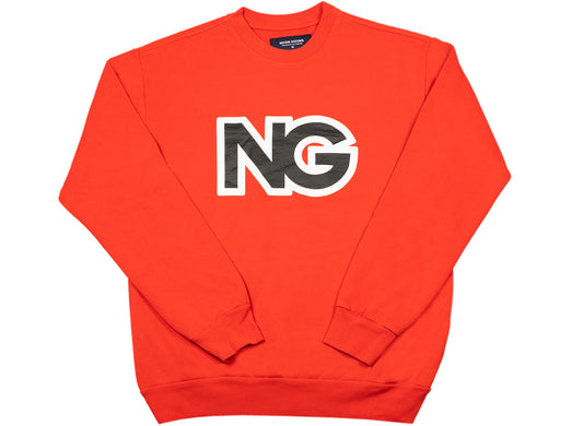 Noon Goons Linked Logo Crewneck Sweatshirt in Red
