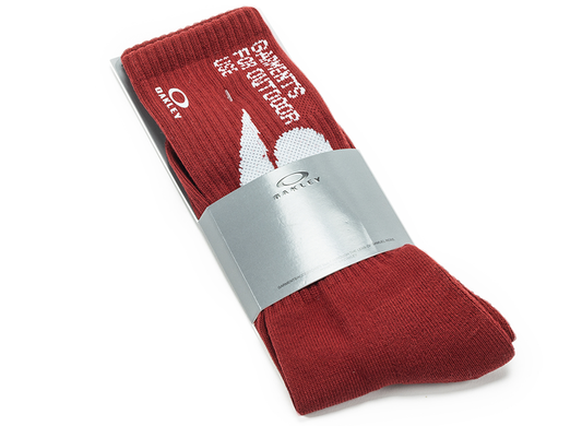 Oakley by Samuel Ross Logo Socks in Dark Wine