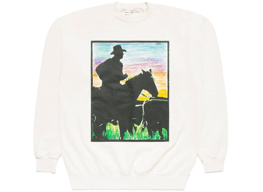 One of These Days Dead Flower Crewneck in Bone