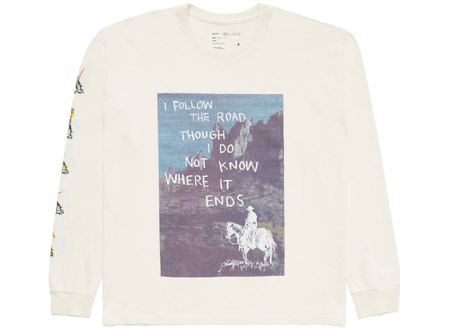 One of These Days Follow the Road L/S T-Shirt in Bone
