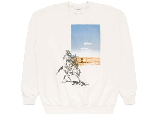 One of These Days Into the Distance Crewneck in Bone