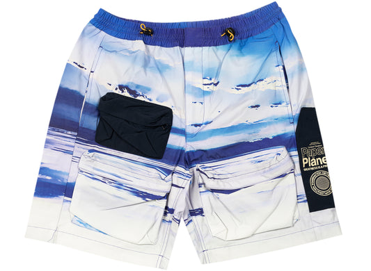 Paper Planes Ozone Cargo Shorts in Clear Sky