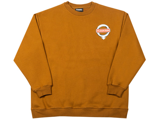 Pleasures Language Crewneck in Caramel
