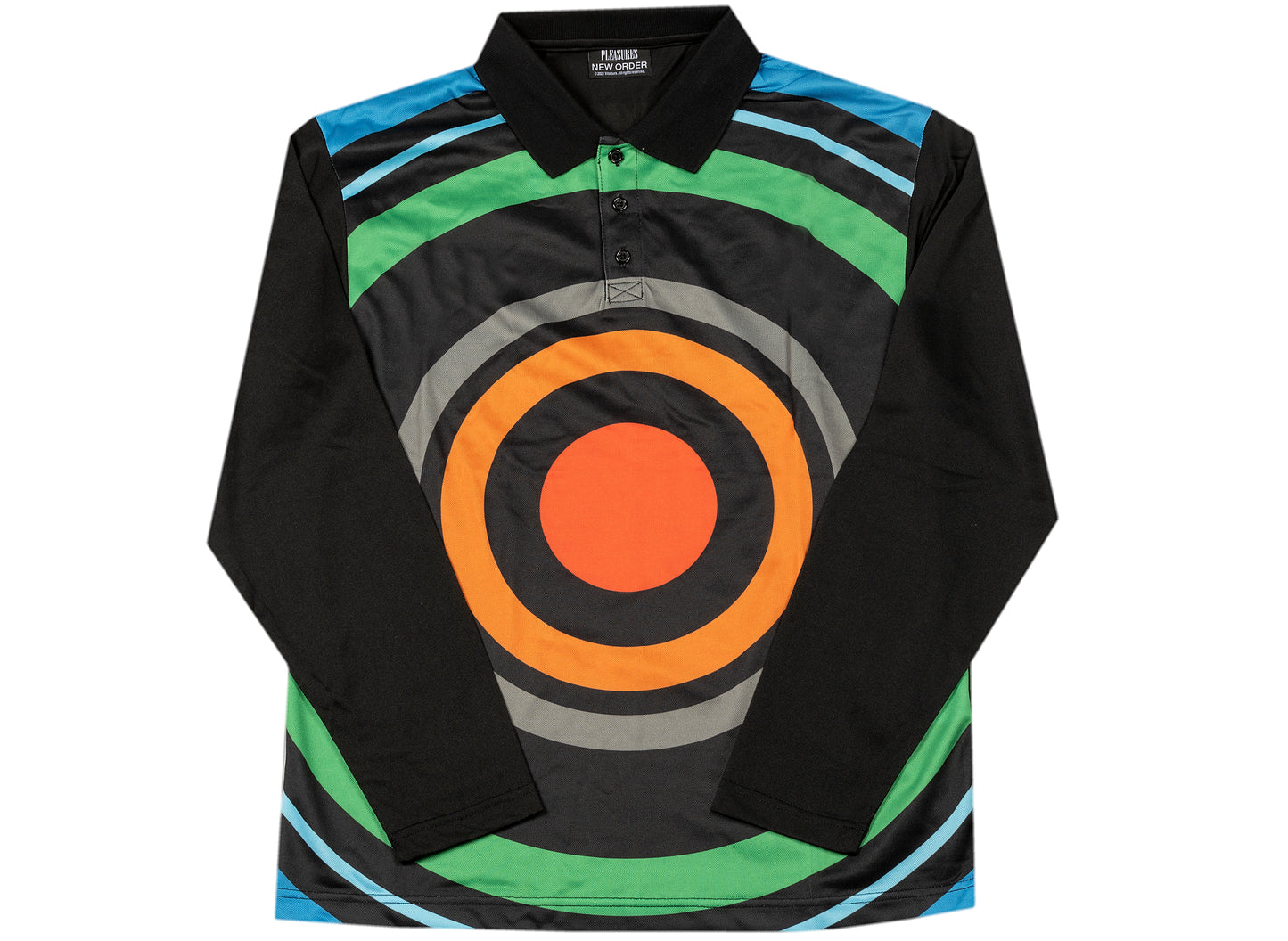 Pleasures Monday Polo Shirt in Black / Blue