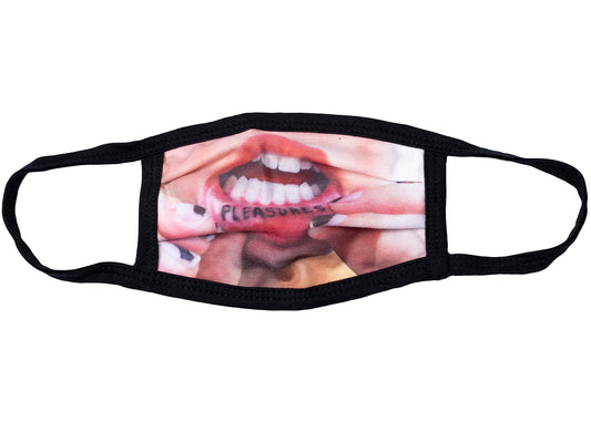 Pleasures Tattoo Face Mask in Black