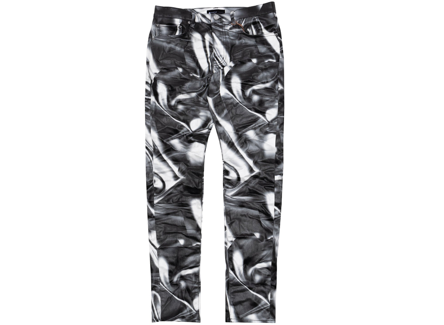 Purple Brand Digital Wrinkle Print Jeans