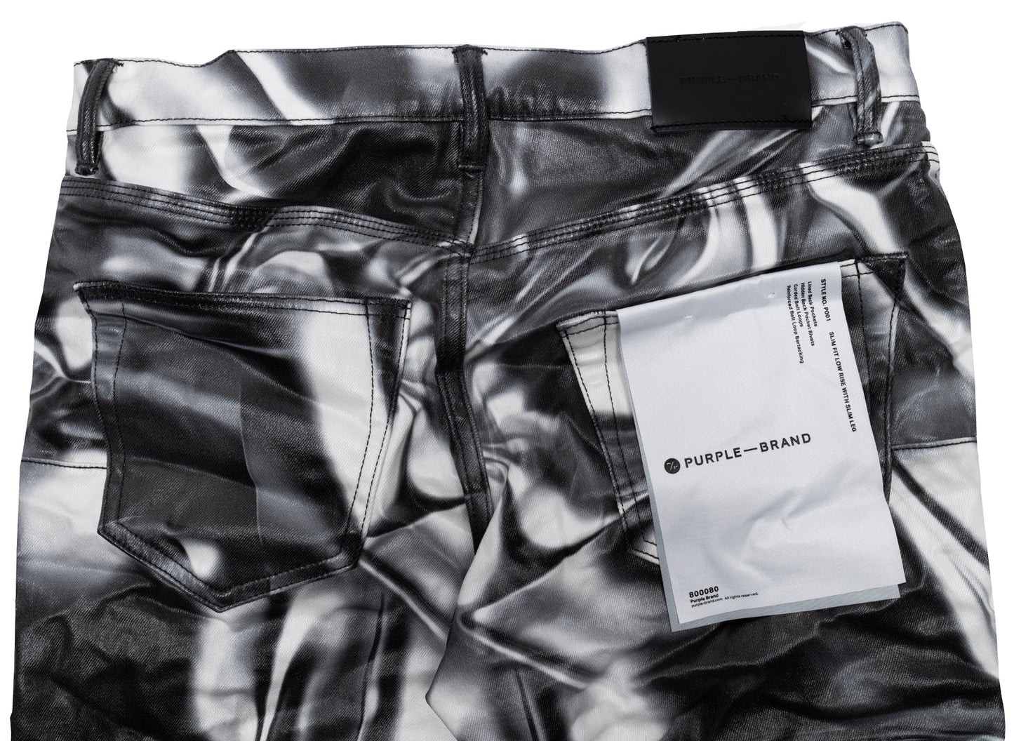 Purple Brand Digital Wrinkle Print Jeans - view 3