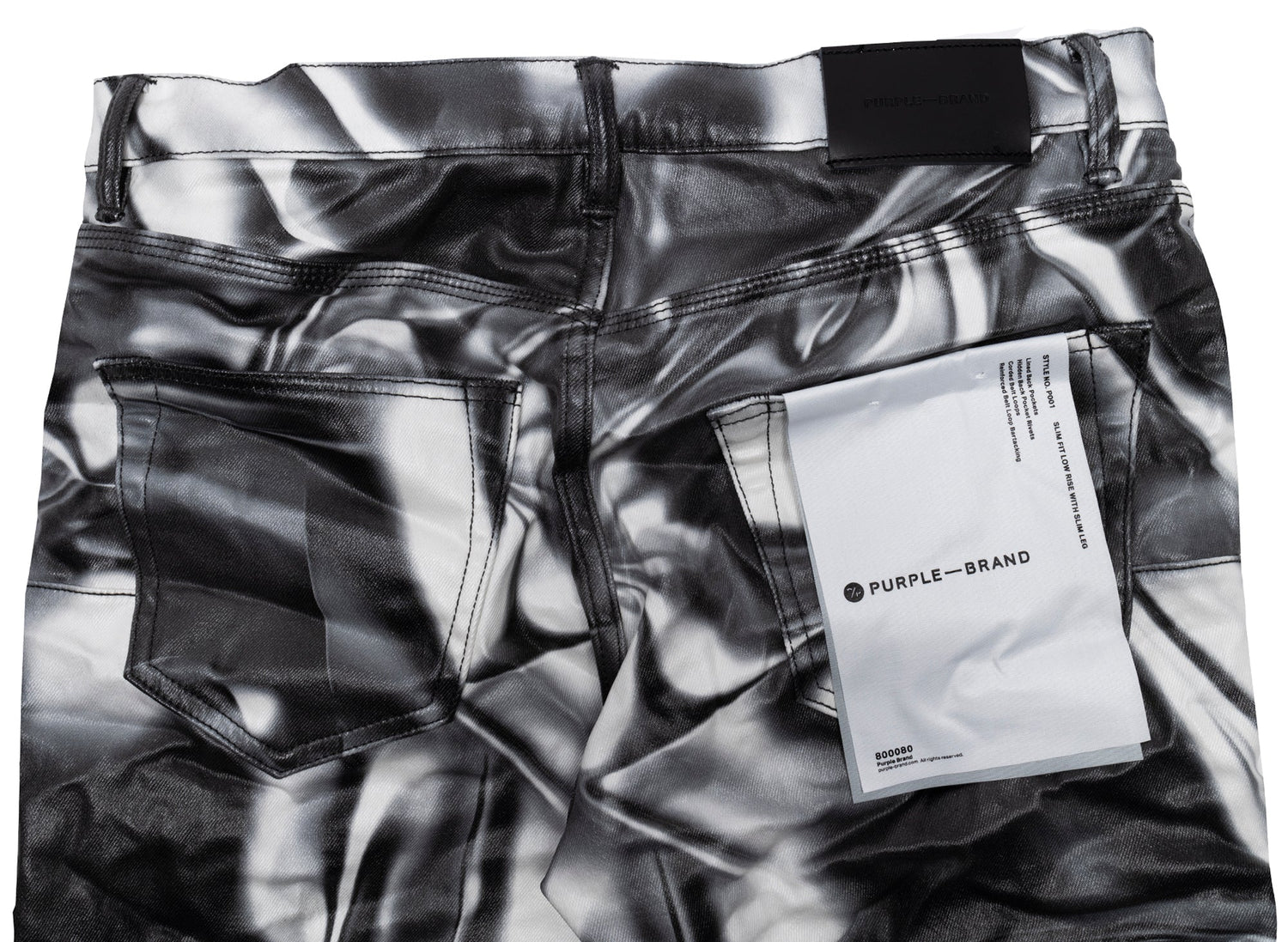 Purple Brand Digital Wrinkle Print Jeans - view 3