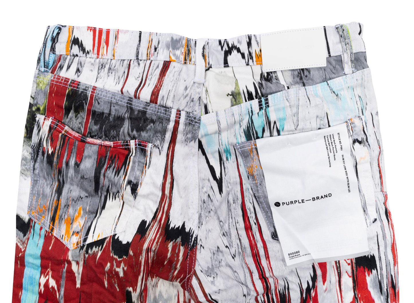 Purple Brand Flamestitch Digital Print Jeans - view 2