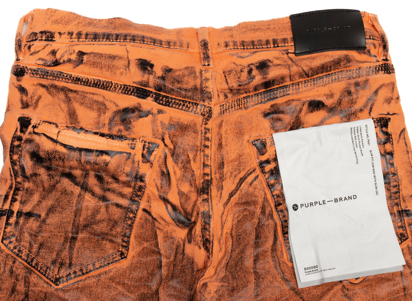 Purple Brand Fluorescent Orange X-Ray Jeans