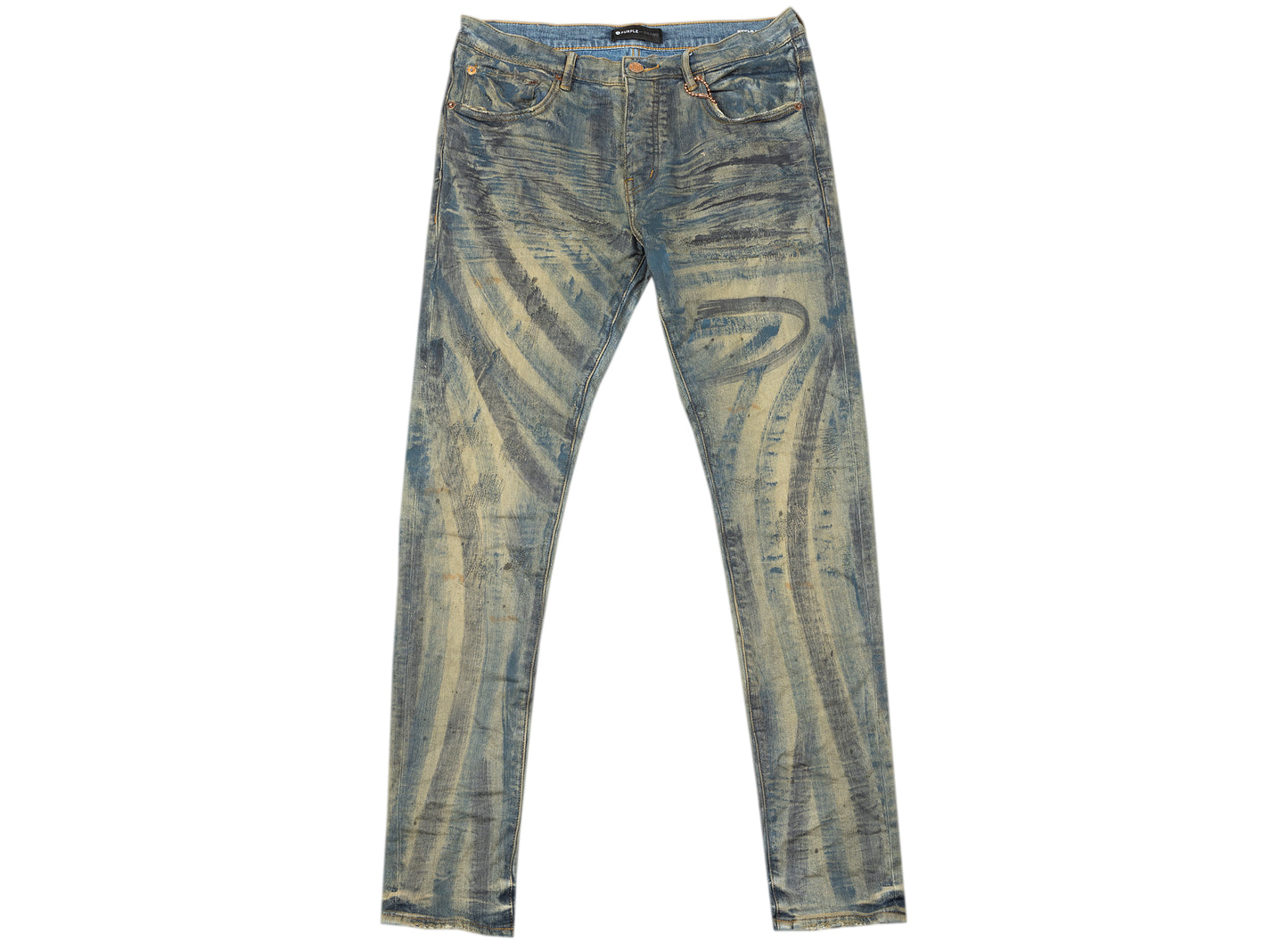 Jeans Purple Brand Indigo Brush Stroke Repair