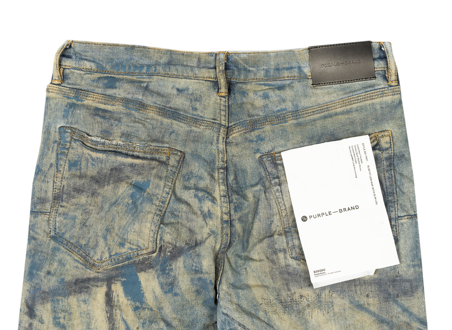 Jeans Purple Brand Indigo Brush Stroke Repair