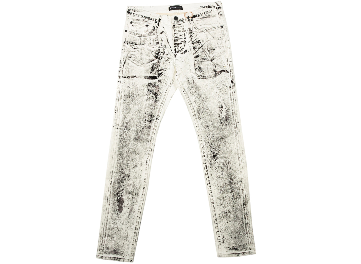 Jeans Purple Brand blancos con diseño de rayos X