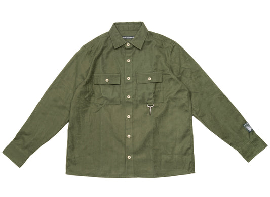 Reese Cooper Flannel Button Down Shirt in Sage