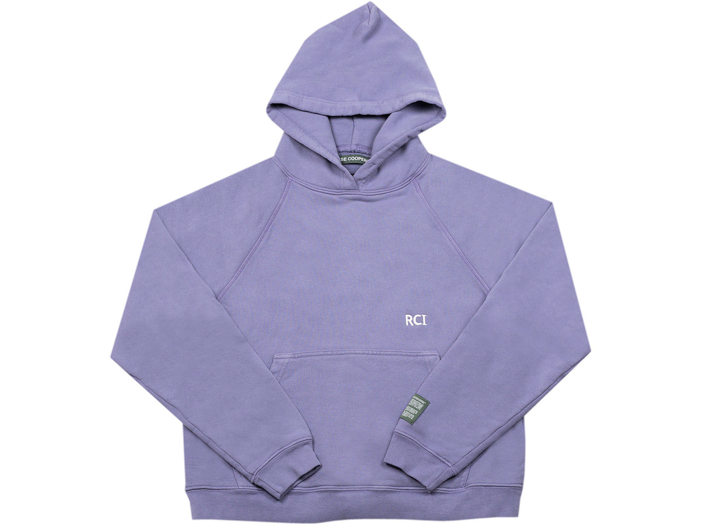 Reese Cooper RCI Logo Embroidered Hooded Sweatshirt in Lavender
