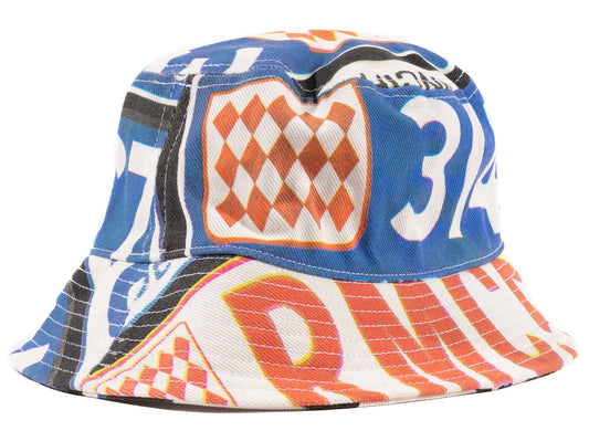 Rhude License Plate Bucket Hat in Maroon